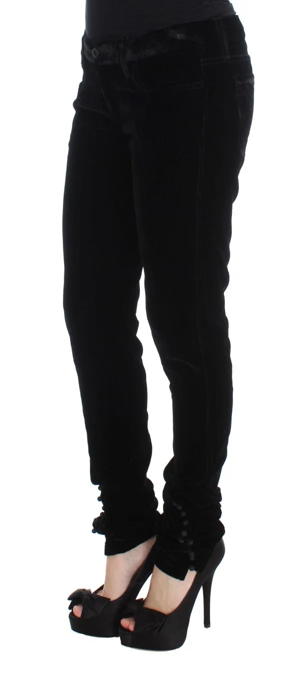 Elegant Black Slim Fit Trousers sold by Louxly product image thumbnail 2