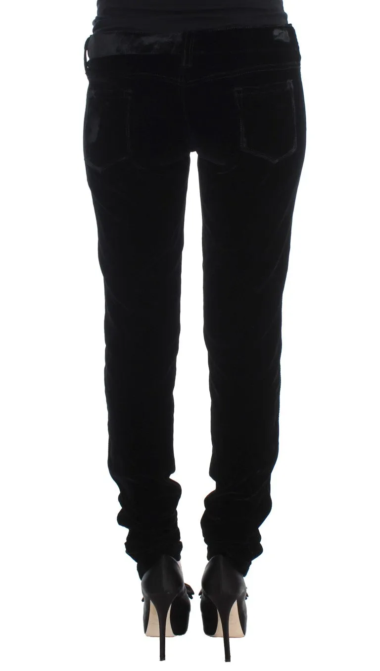 Elegant Black Slim Fit Trousers sold by Louxly product image thumbnail 3