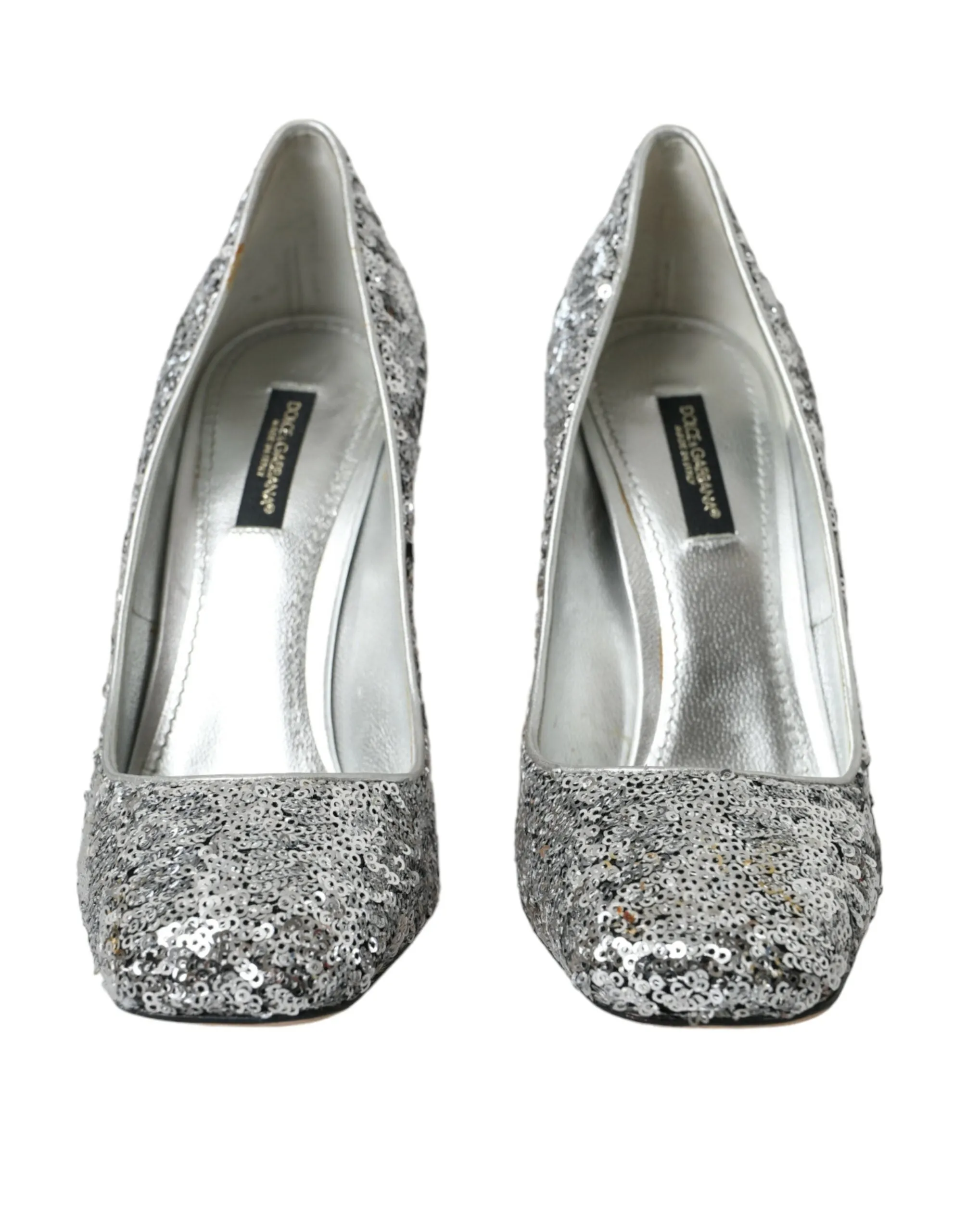Silver Sequin Embellished Heels Pumps Shoes sold by Louxly product image thumbnail 2