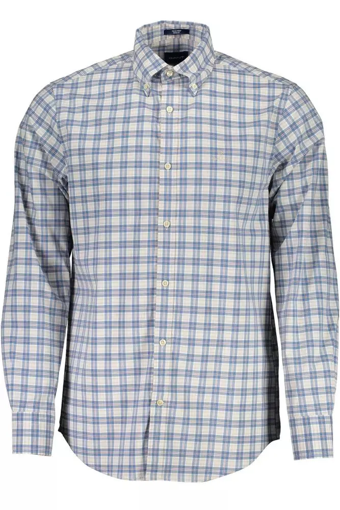 Blue Cotton Men Shirt sold by Louxly