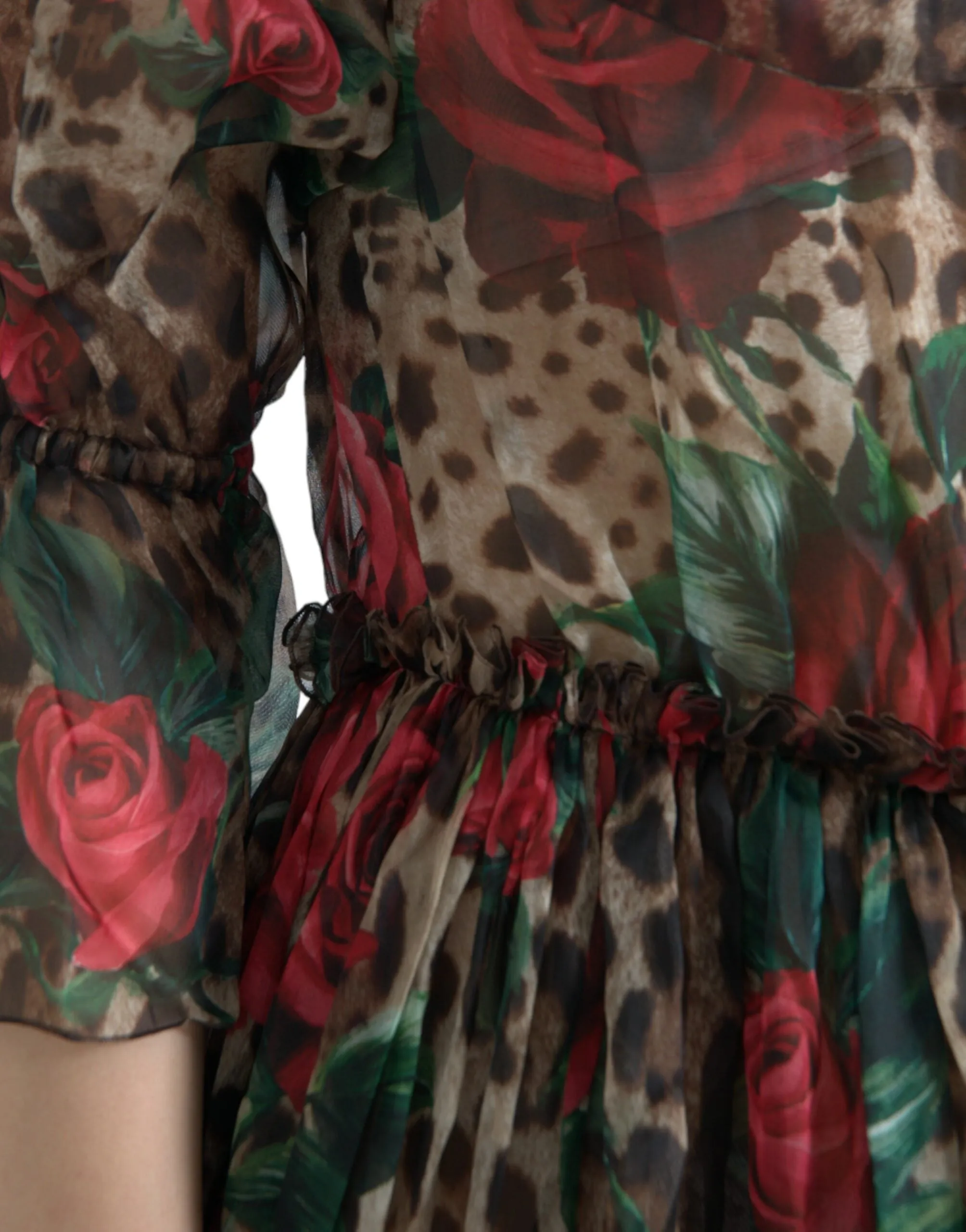 Ethereal Floral & Leopard Print Maxi Gown sold by Louxly product image thumbnail 5