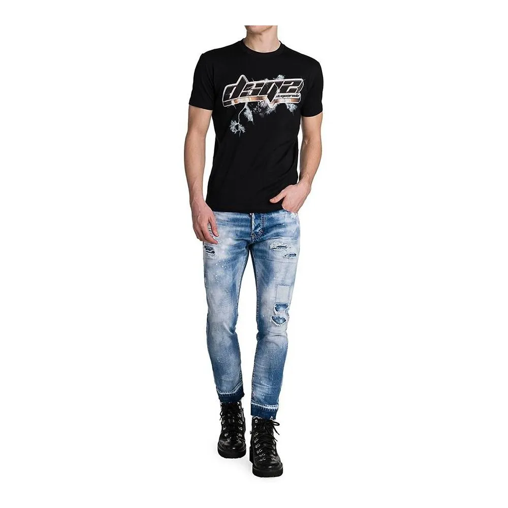 Sleek Black Graphic Tee for the Modern Man sold by Louxly product image thumbnail 5