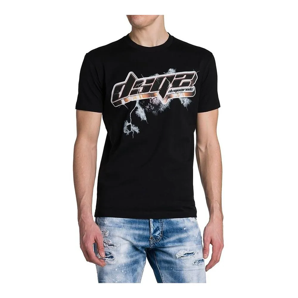 Sleek Black Graphic Tee for the Modern Man sold by Louxly product image thumbnail 2