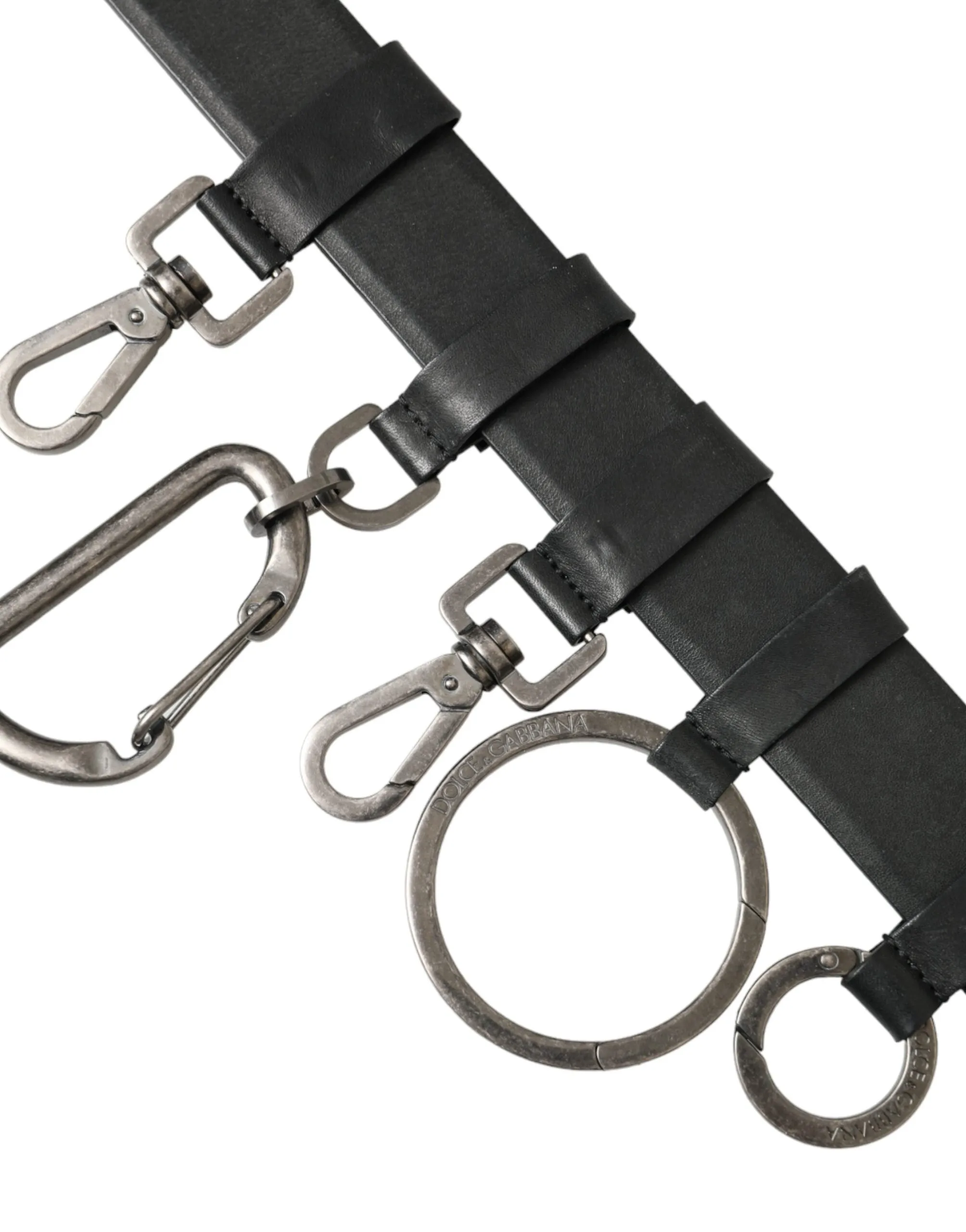 Black Calf Leather Silver Metal Buckle Belt sold by Louxly product image thumbnail 2