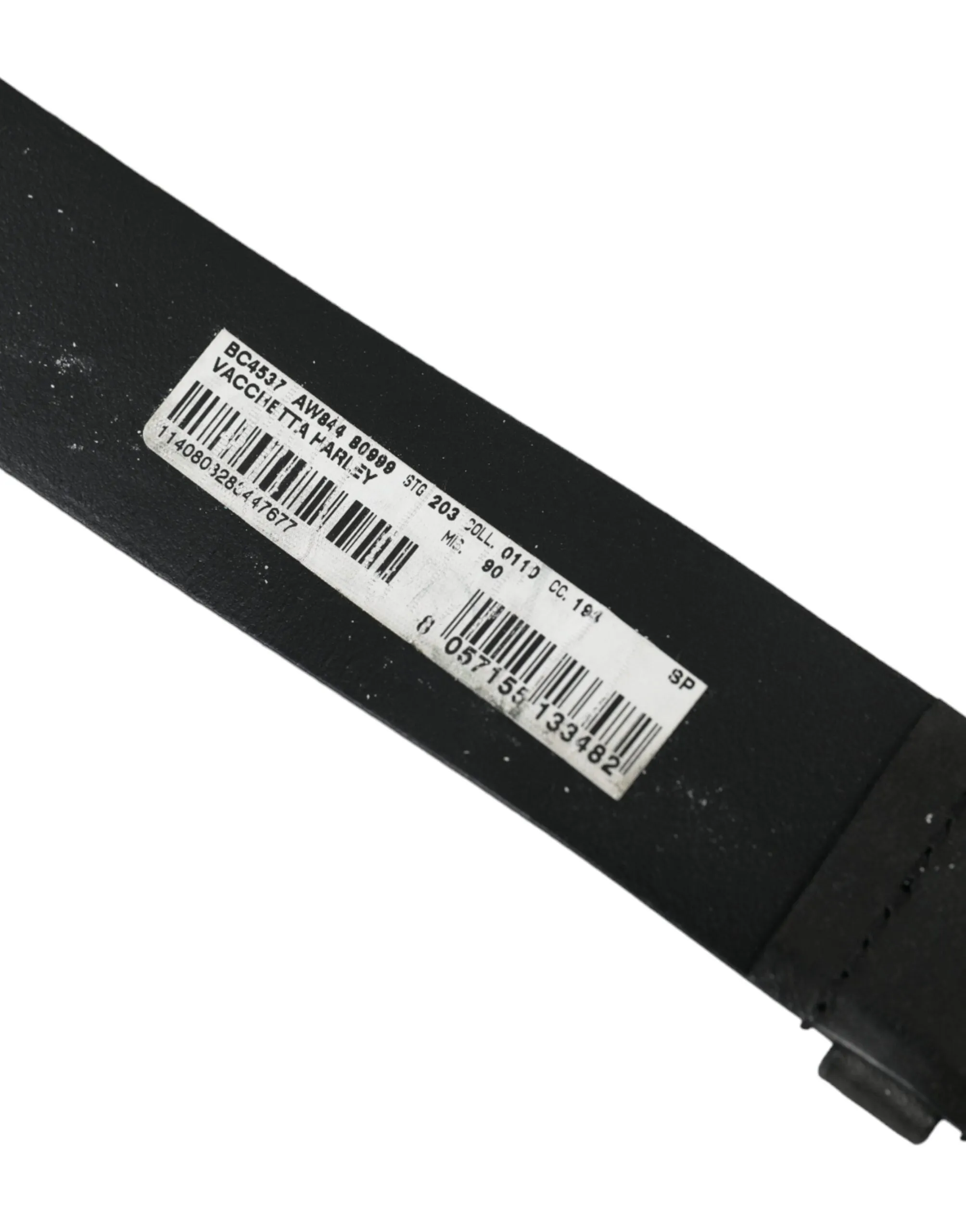 Black Calf Leather Silver Metal Buckle Belt sold by Louxly product image thumbnail 3