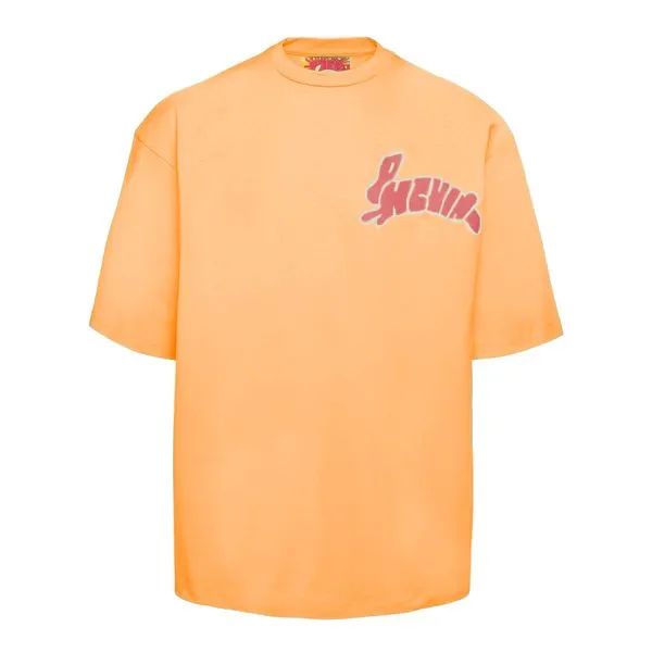 Vibrant Orange Graphic Crewneck Tee sold by Louxly
