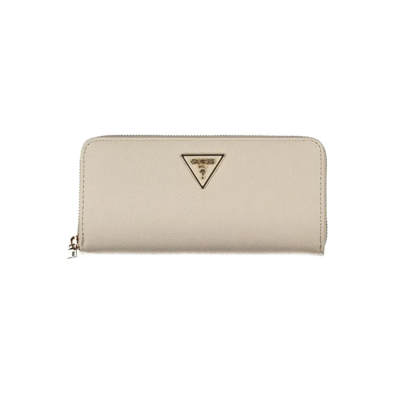 Beige Polyethylene Wallet sold by Louxly