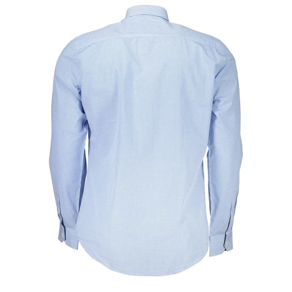 Elegant Light Blue Narrow Fit Shirt sold by Louxly product image thumbnail 3