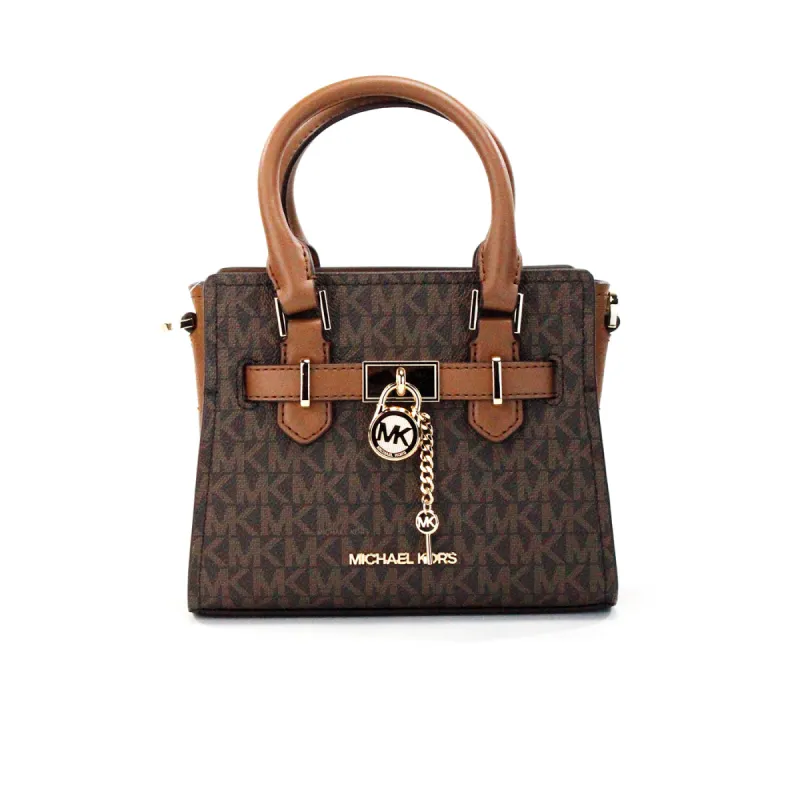 Hamilton XS Small Brown PVC Leather Satchel Crossbody Bag Purse sold by Louxly