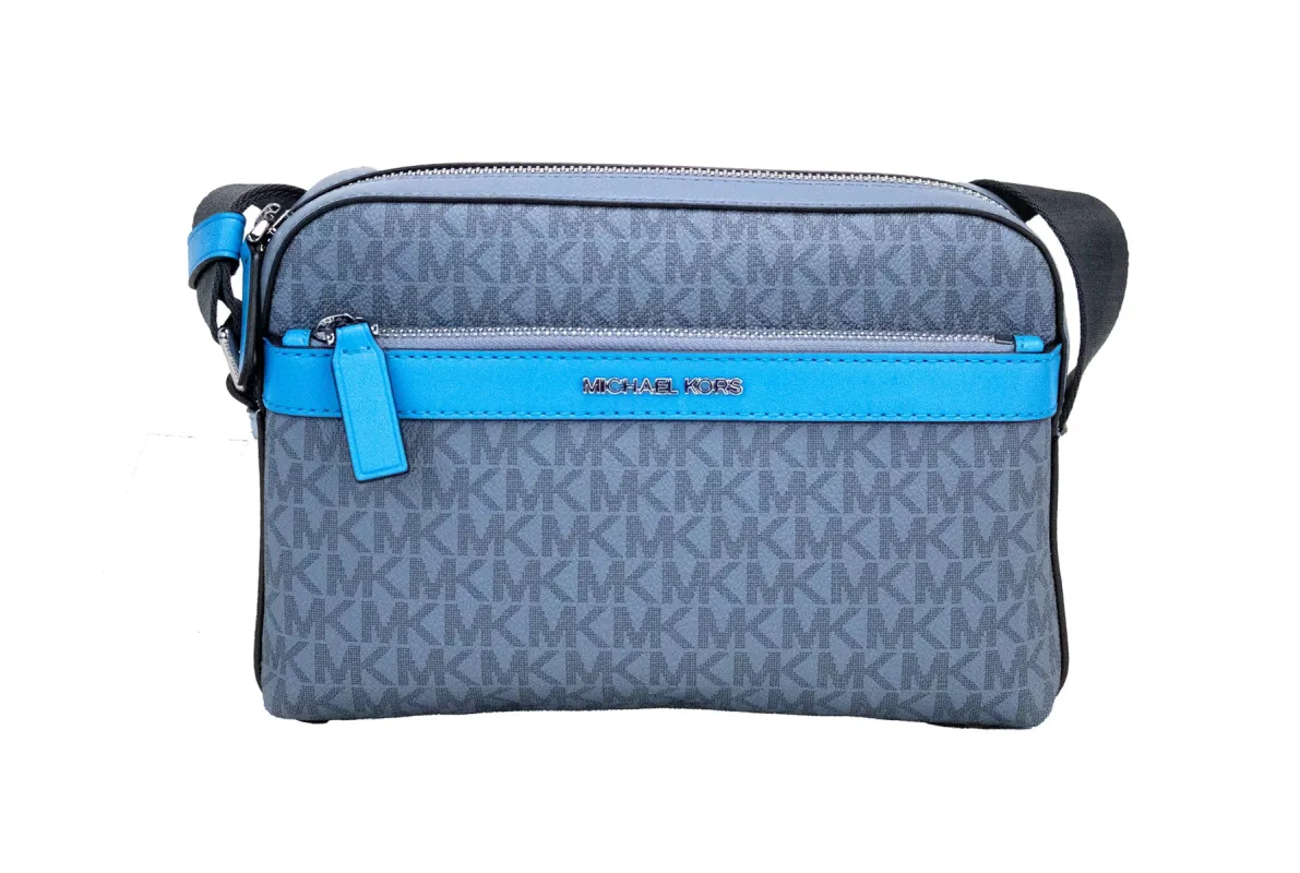 Cooper Small Denim Multi Signature PVC Utility Crossbody Bag sold by Louxly