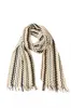 Geometric Fantasy Multicolor Fringed Scarf sold by Louxly