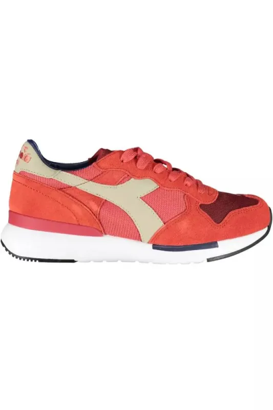 Red Leather Women Sneaker sold by Louxly