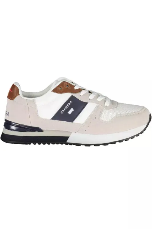 Sleek White Sneakers with Contrasting Accents sold by Louxly