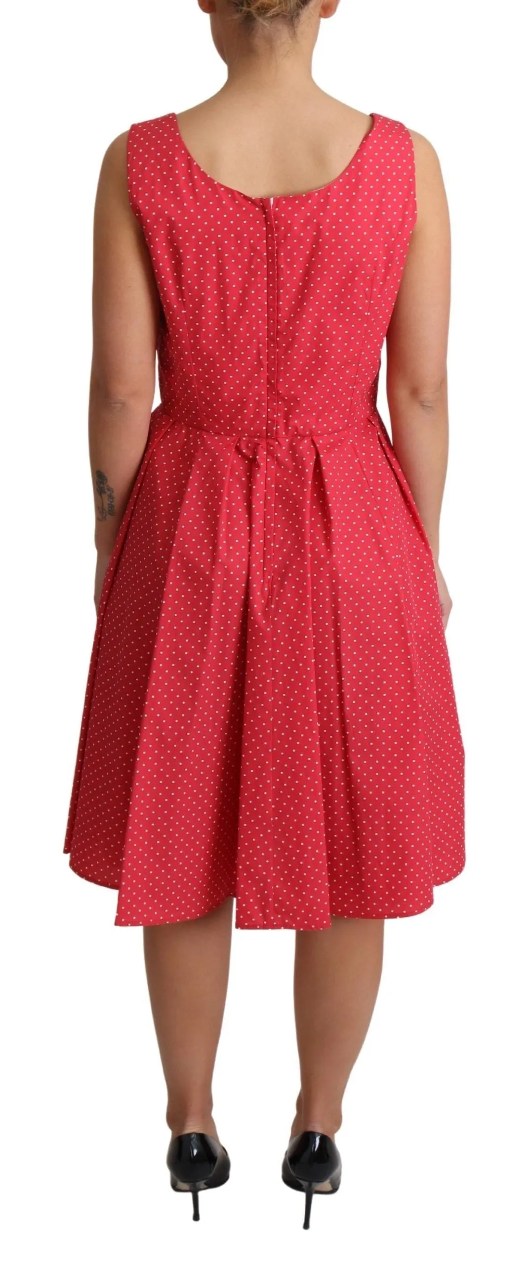 Polka-Dot Sleeveless A-Line Dress sold by Louxly product image thumbnail 3
