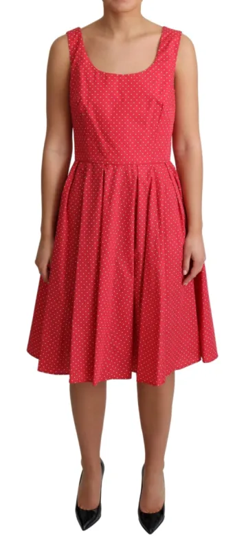 Polka-Dot Sleeveless A-Line Dress sold by Louxly