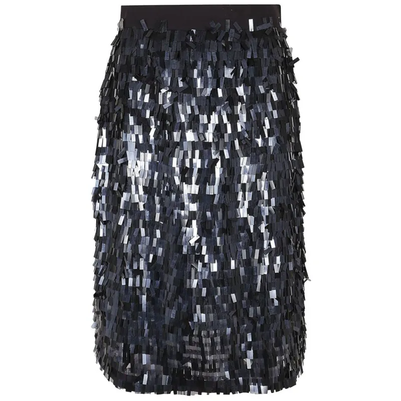 Black Polyester Skirt sold by Louxly