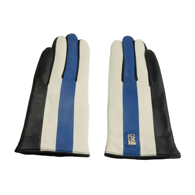 Elegant Black and Blue Lambskin Gloves sold by Louxly
