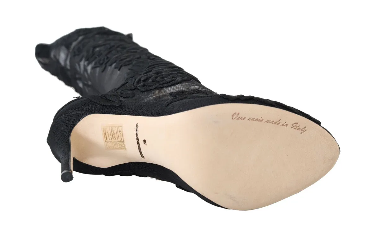 Embroidered Floral Over-Knee Boots sold by Louxly product image thumbnail 3