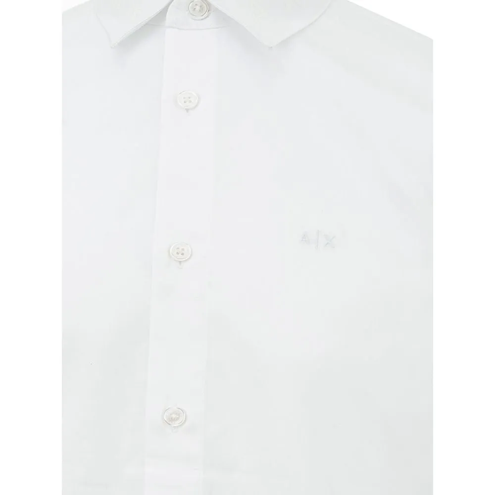 Elegant White Cotton Shirt for Men sold by Louxly product image thumbnail 3
