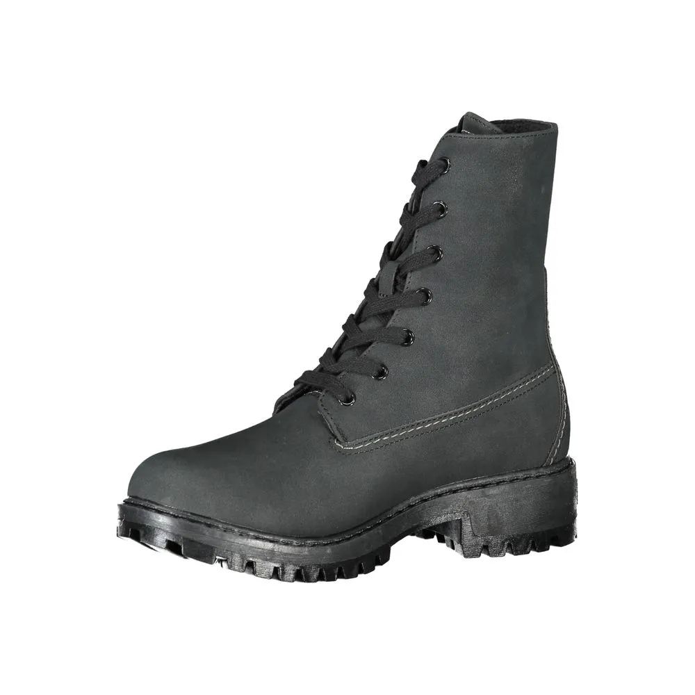 Contrast Lace-Up Fleece Ankle Boots sold by Louxly product image thumbnail 2