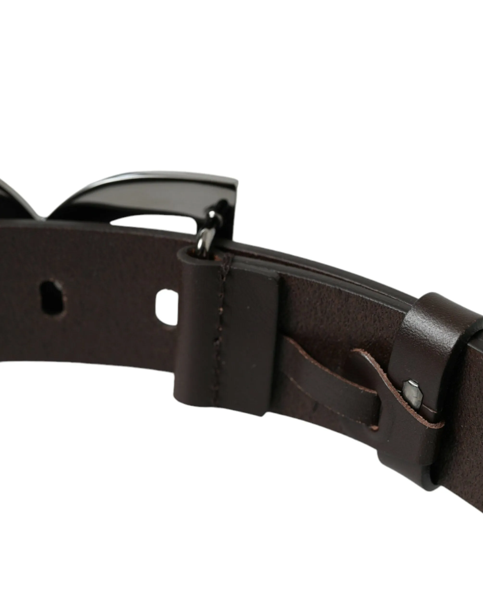 Elegant Dark Brown Leather Belt sold by Louxly product image thumbnail 4