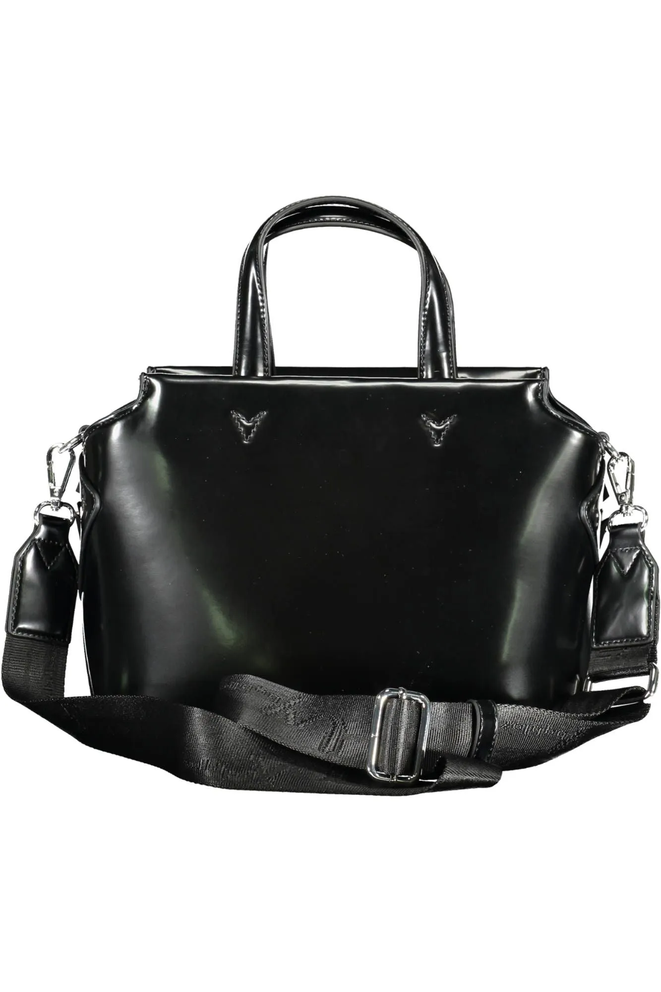 Elegant Black Two-Handle Bag with Contrasting Details sold by Louxly product image thumbnail 2