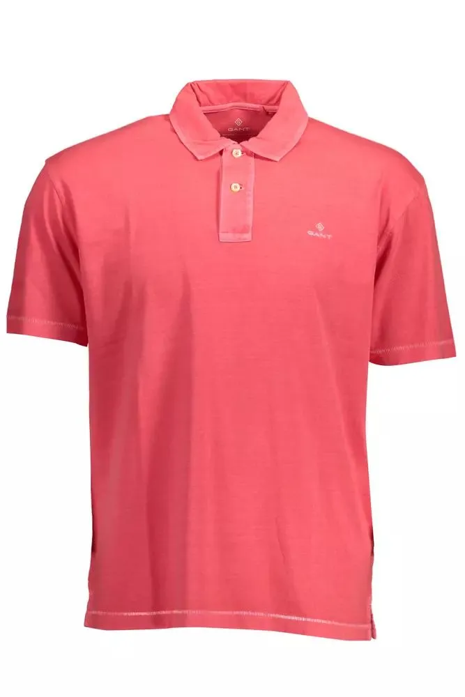 Pink Cotton Men Polo Shirt sold by Louxly