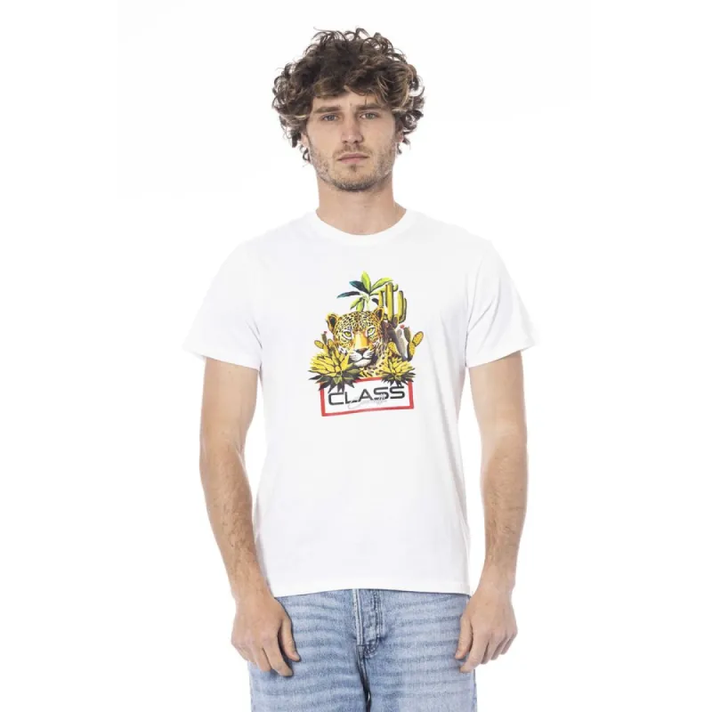 White Cotton Men T-Shirt sold by Louxly