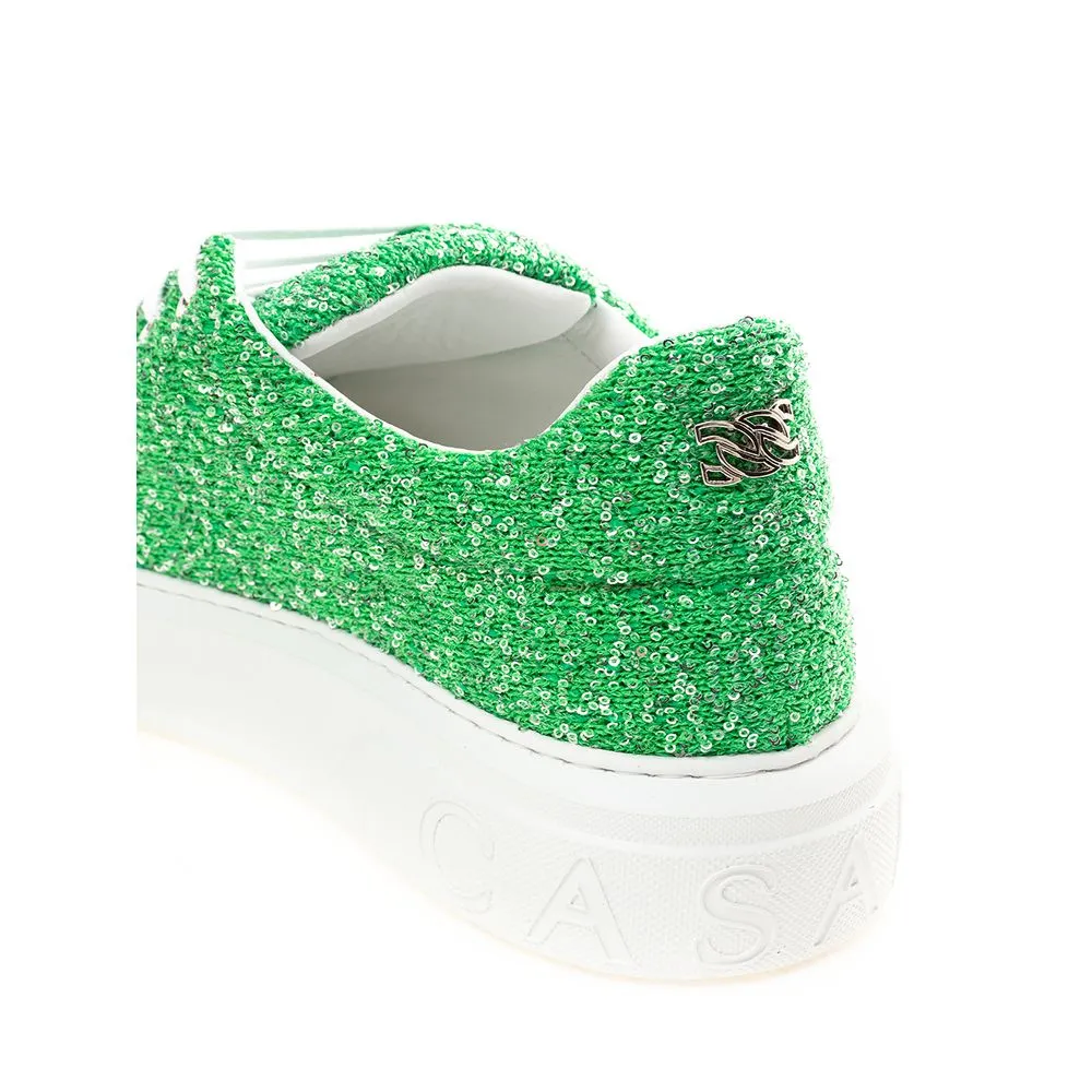 Emerald Elegance Leather Sneakers sold by Louxly product image thumbnail 5