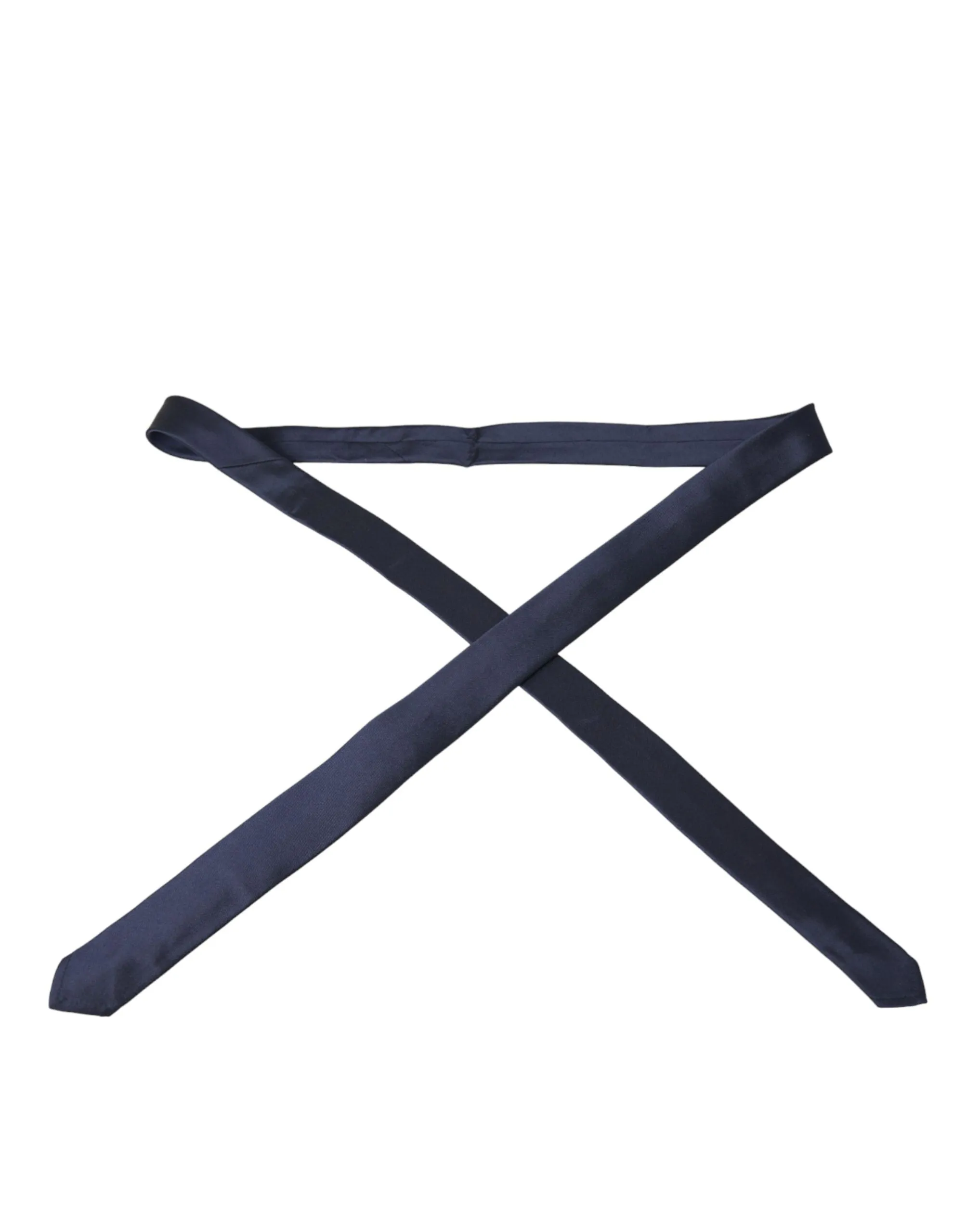 Blue Solid Silk Adjustable Tie Men sold by Louxly product image thumbnail 3