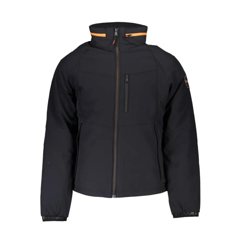 Black Polyester Men Jacket sold by Louxly