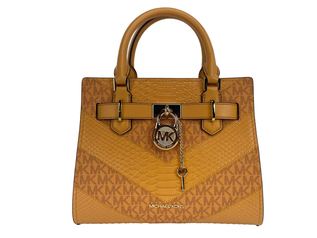 Hamilton Small Leather Satchel Crossbody Bag Cider sold by Louxly