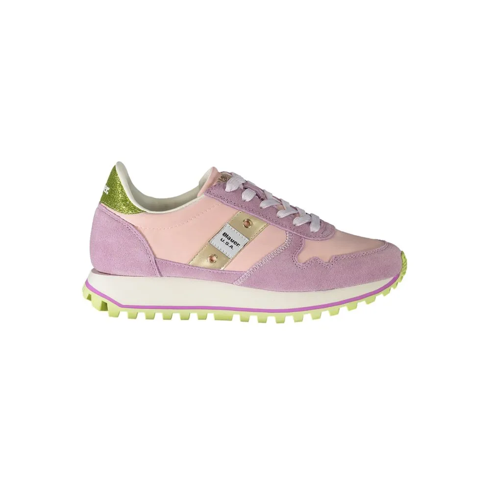 Pink Polyester Sneaker sold by Louxly