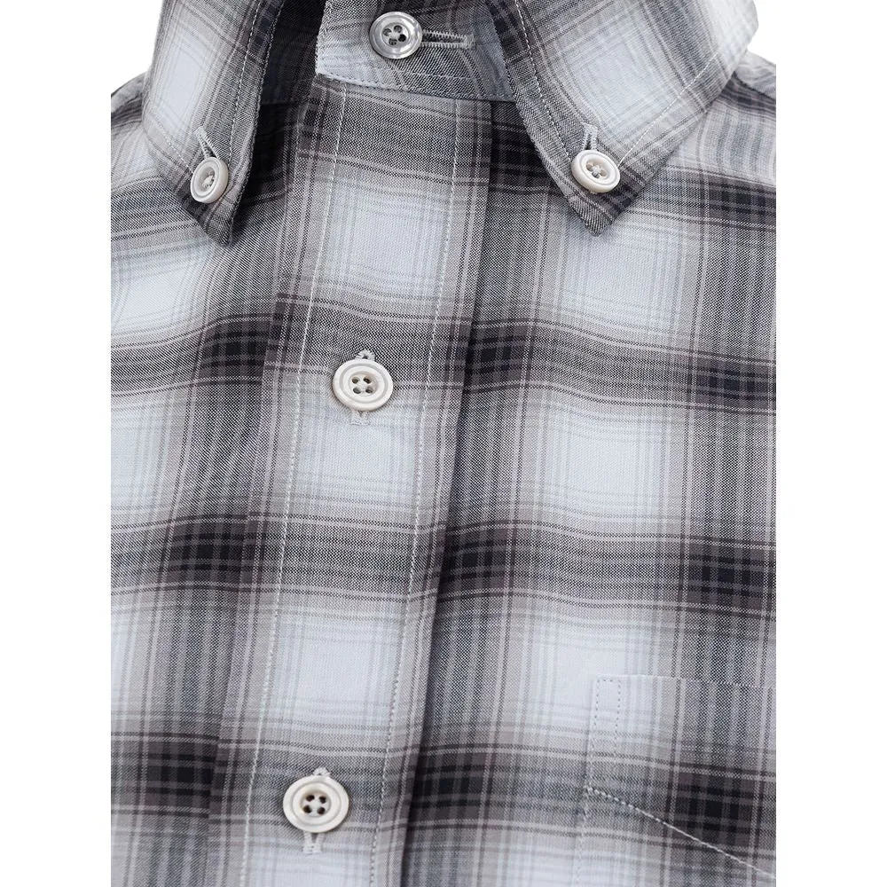 Elegant Gray Cotton Mens Shirt sold by Louxly product image thumbnail 3