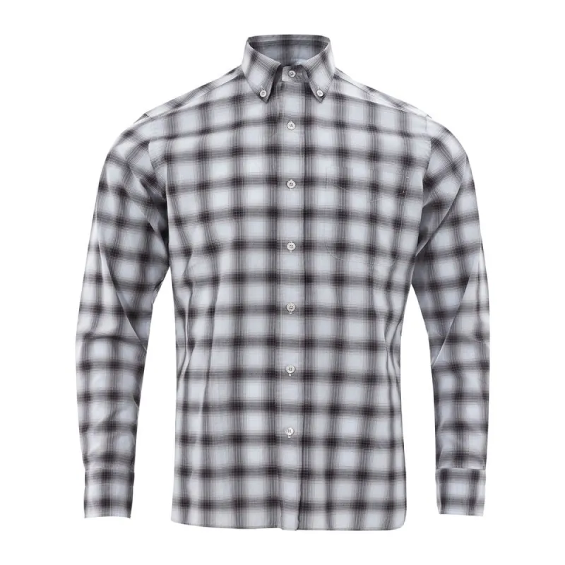 Elegant Gray Cotton Mens Shirt sold by Louxly