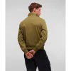 Elegant Green Cotton Bomber Jacket for Men sold by Louxly
