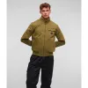Elegant Green Cotton Bomber Jacket for Men sold by Louxly