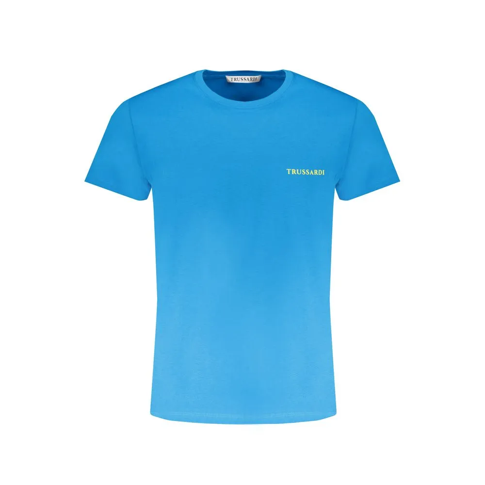 Light Blue Cotton T-Shirt sold by Louxly