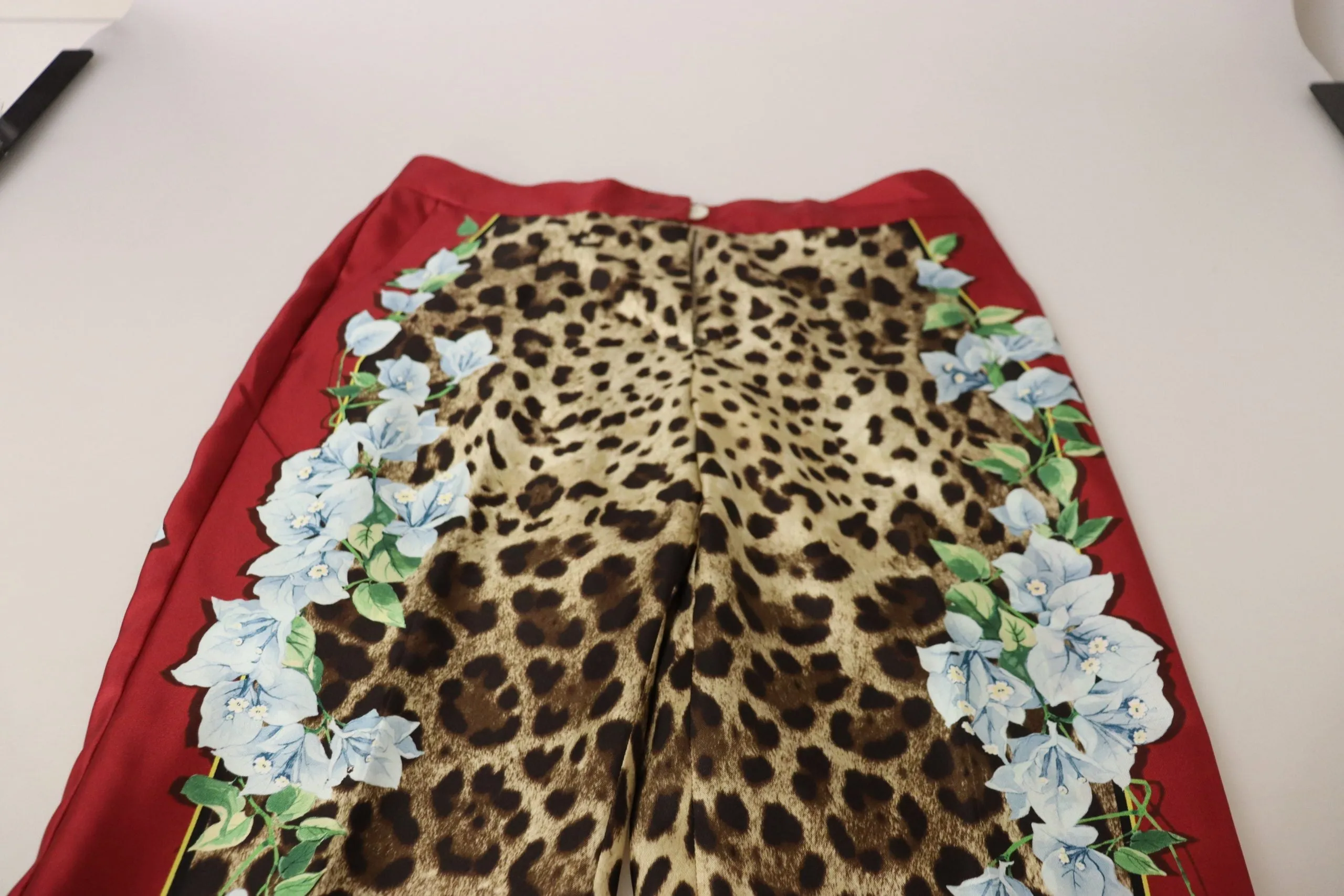 Elegant Multicolor High Waist Silk Pants sold by Louxly product image thumbnail 4