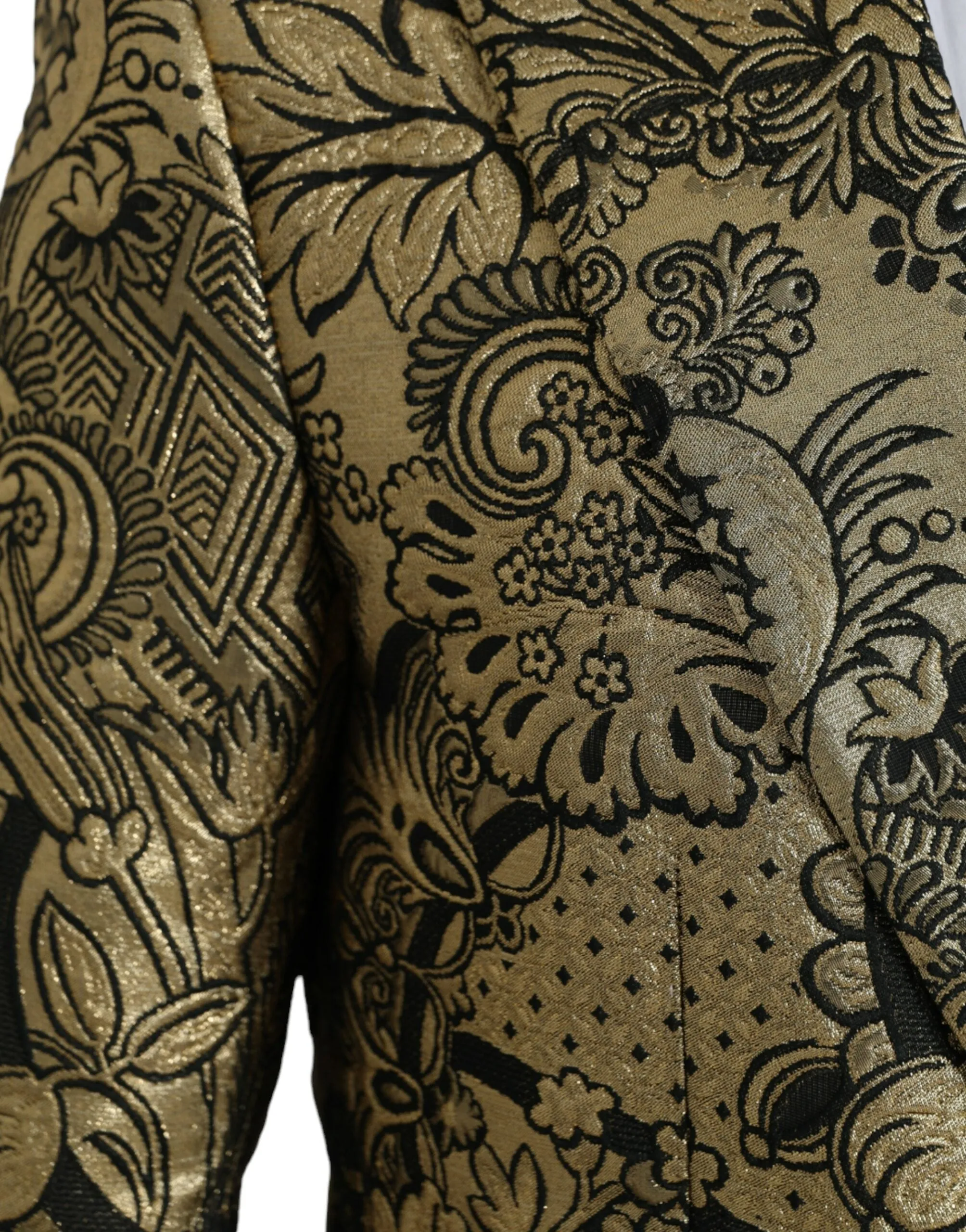 Gold SICILIA Jacquard Single Breasted Coat Blazer sold by Louxly product image thumbnail 5