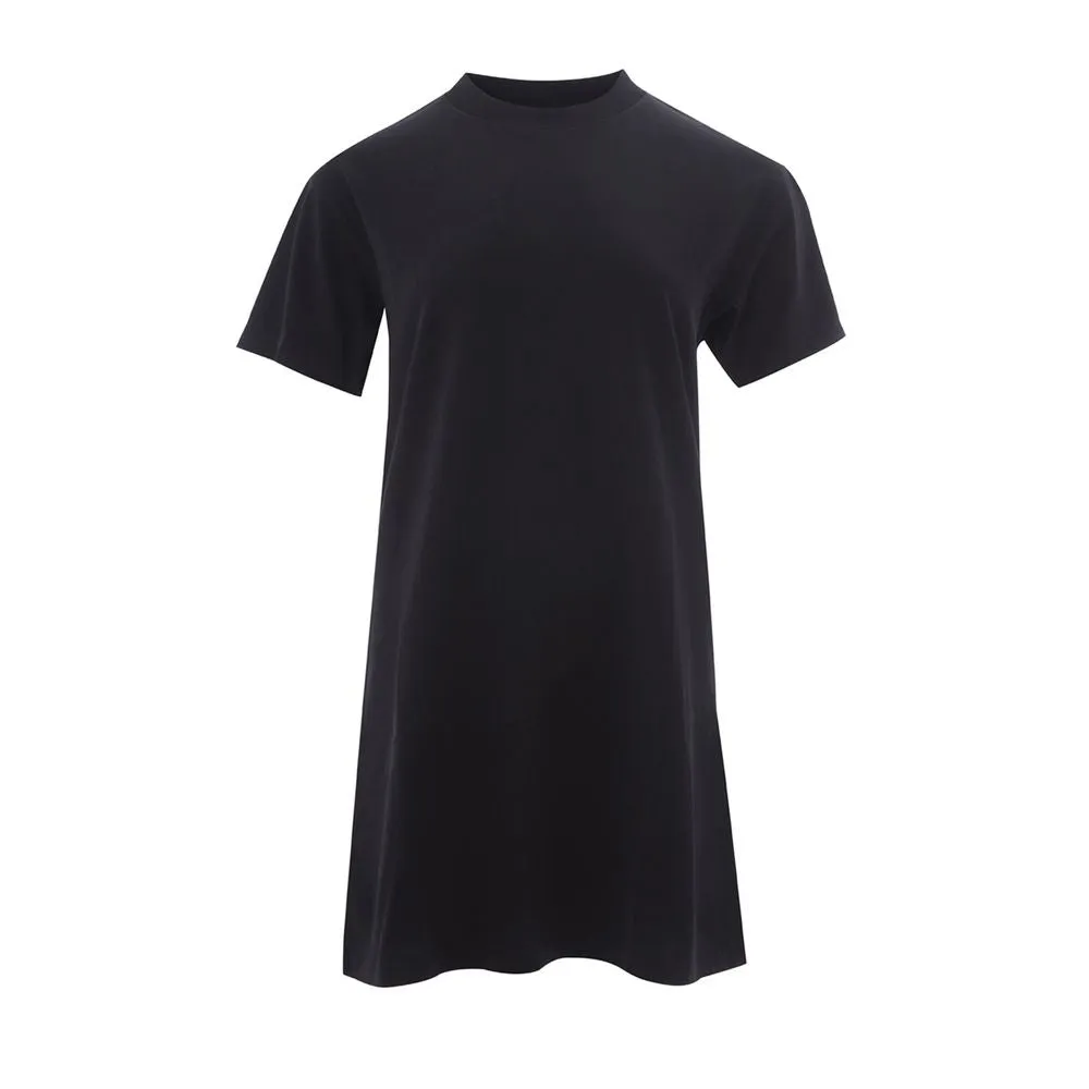 Elegant Black Cotton Tee sold by Louxly