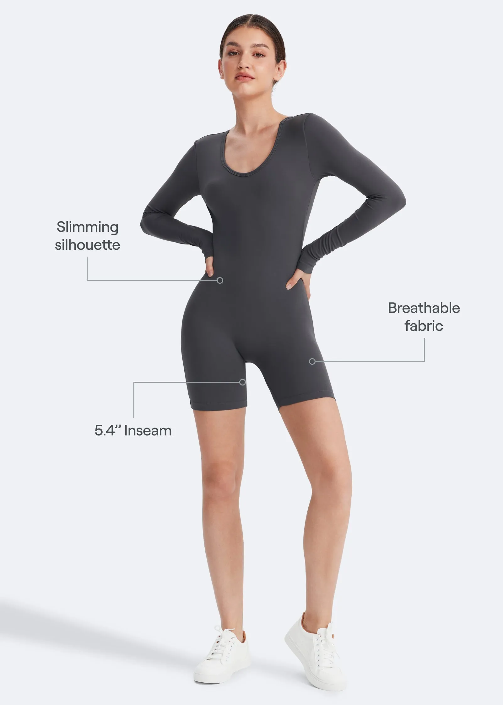 U-back Long Sleeve Bodysuit sold by BetterMe product image thumbnail 3