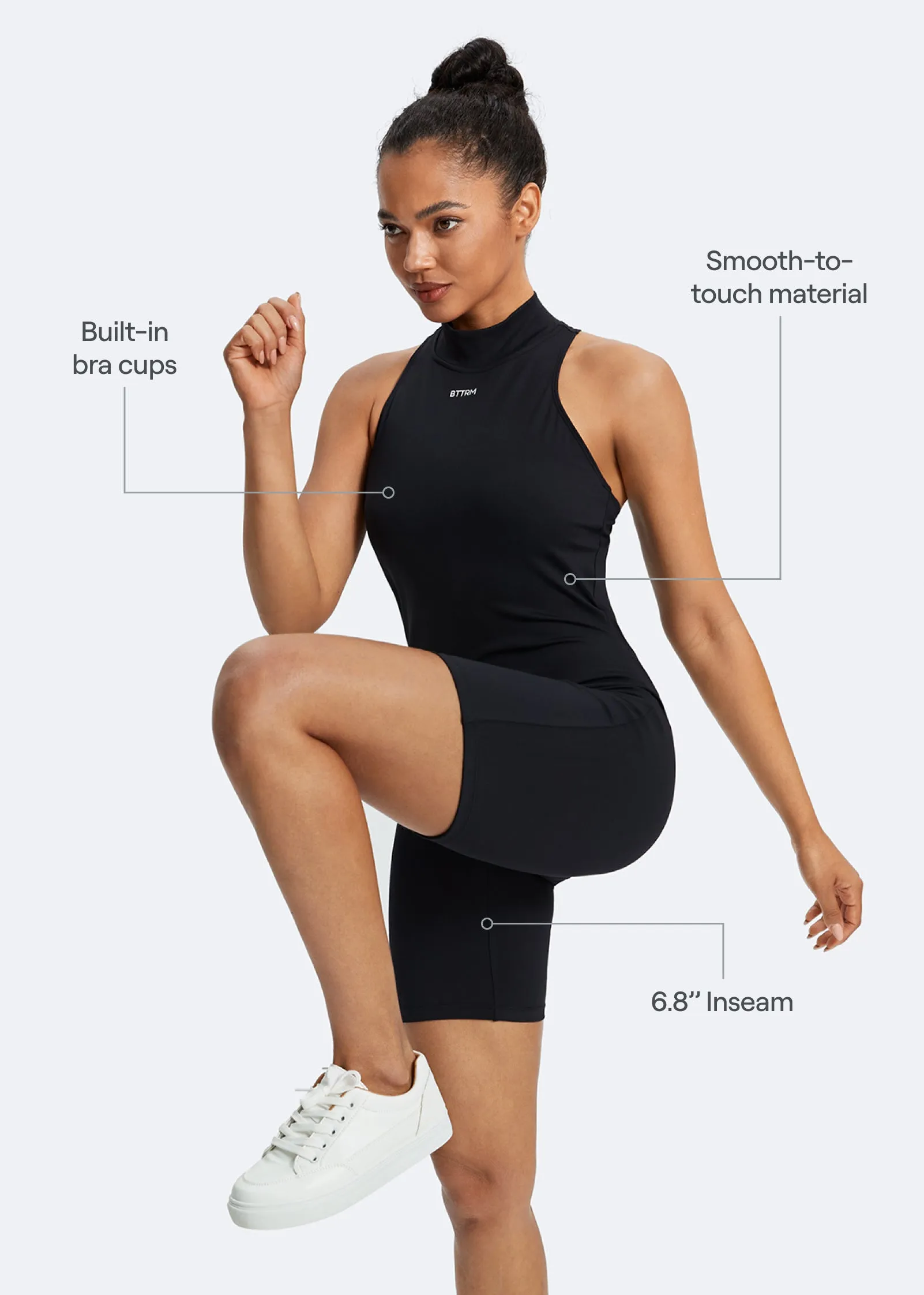 Sleeveless High-Neck Bodysuit sold by BetterMe product image thumbnail 2