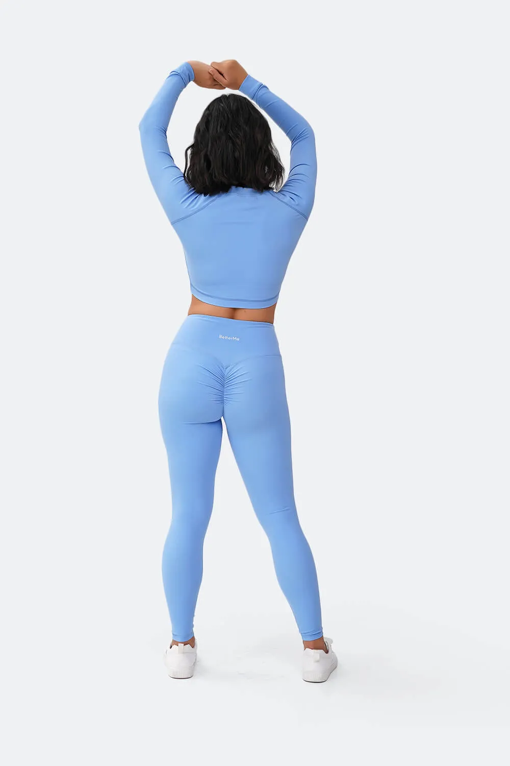 Bubble Blue Sports Set with Cropped Long Sleeve sold by BetterMe product image thumbnail 3