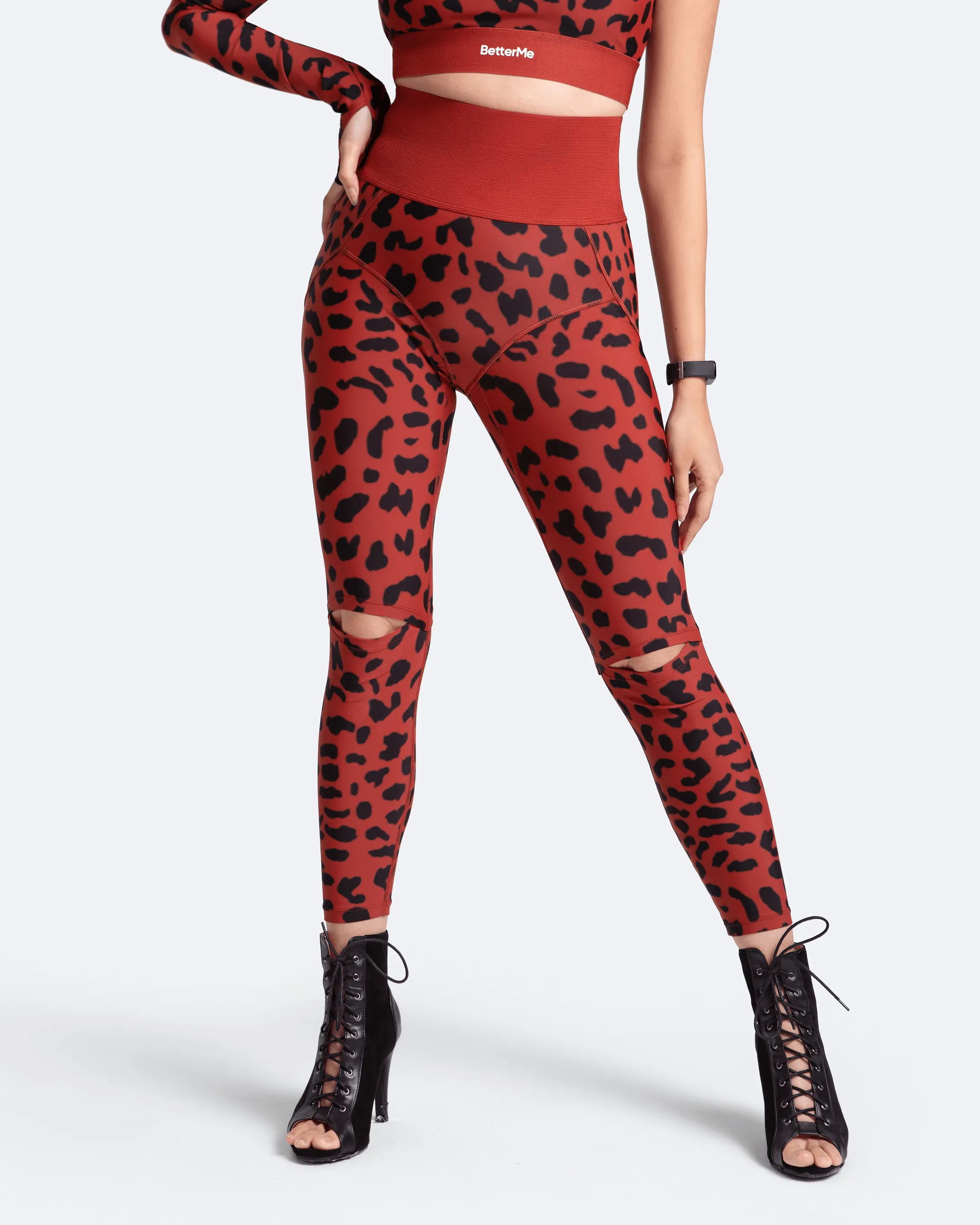High-Rise Knee-Slit Leggings sold by BetterMe product image thumbnail 2