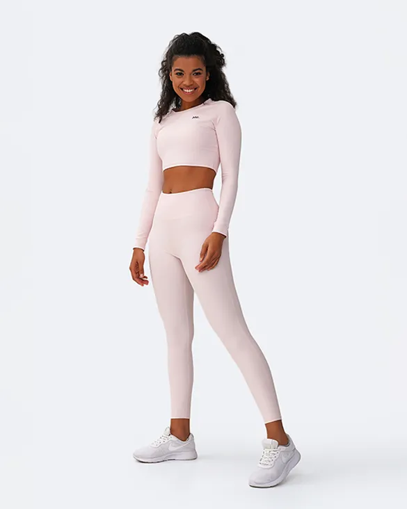 Pink Vanilla Sports Set with Cropped Long Sleeve sold by BetterMe