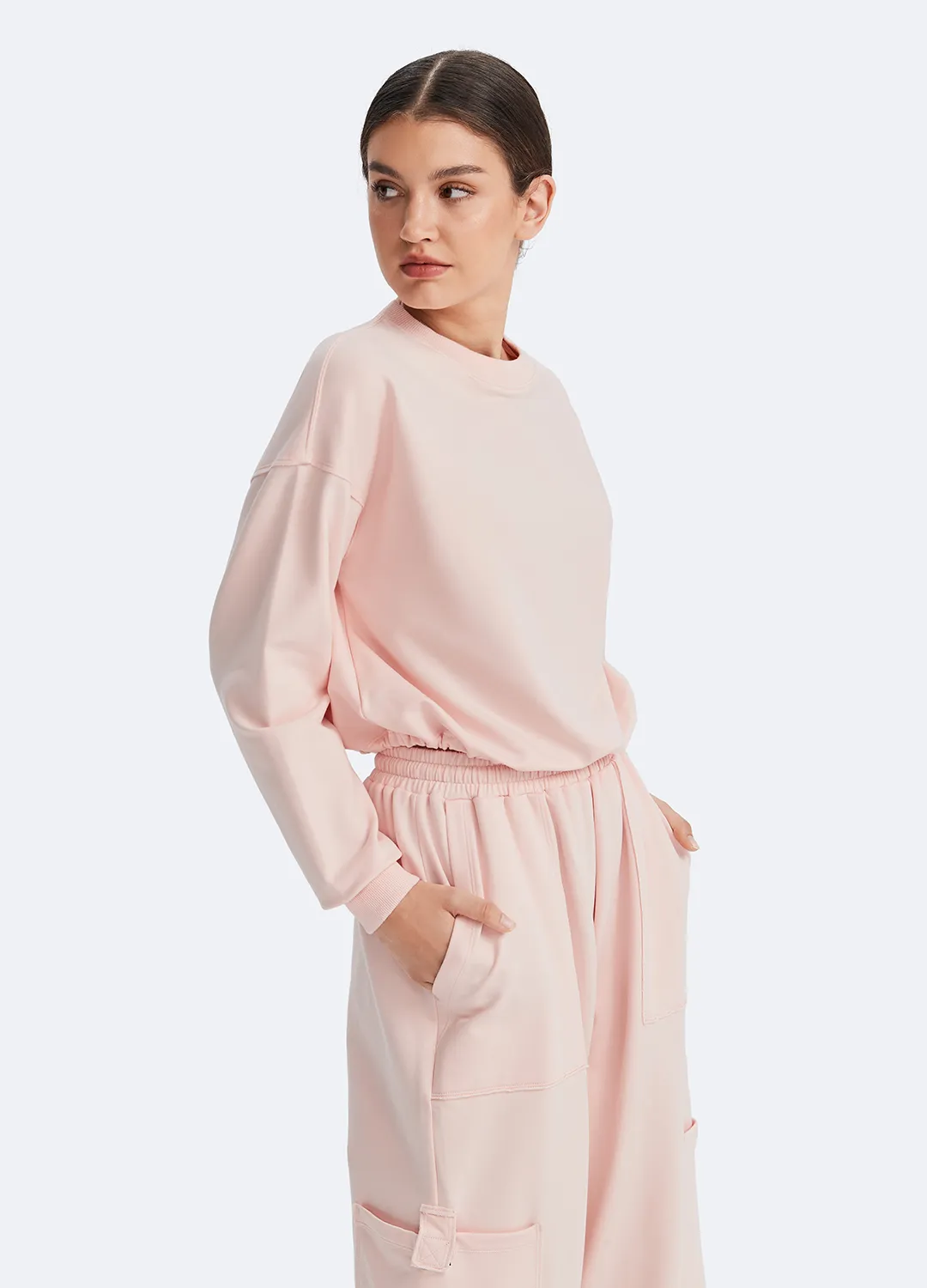 Cropped Sweatshirt with Drawstring sold by BetterMe product image thumbnail 5