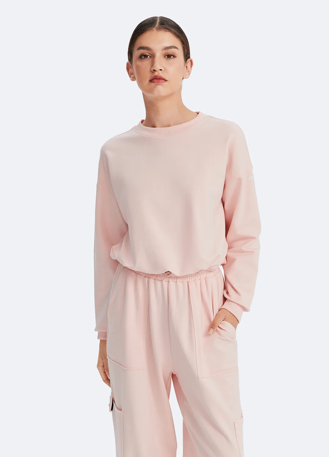 Cropped Sweatshirt with Drawstring sold by BetterMe product image thumbnail 2