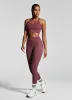 Burgundy ⅞ Leggings sold by BetterMe