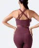 Burgundy Strappy Front Top sold by BetterMe